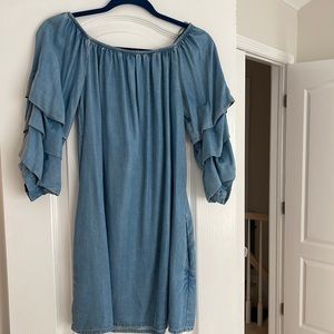 Zara Lyocell Off the Shoulder Dress. Size XS. New.